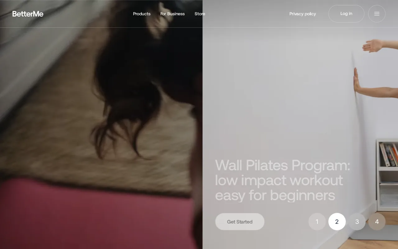 Screenshot of the BetterMe website