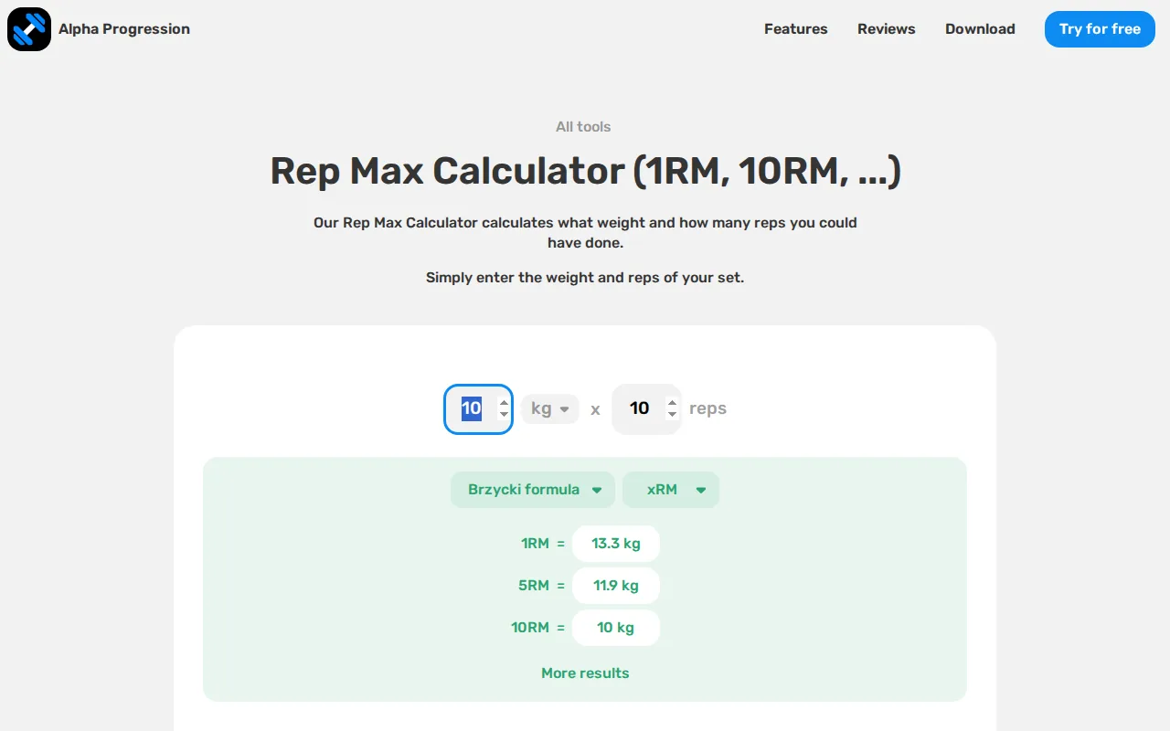 Screenshot of the Alpha Progression website